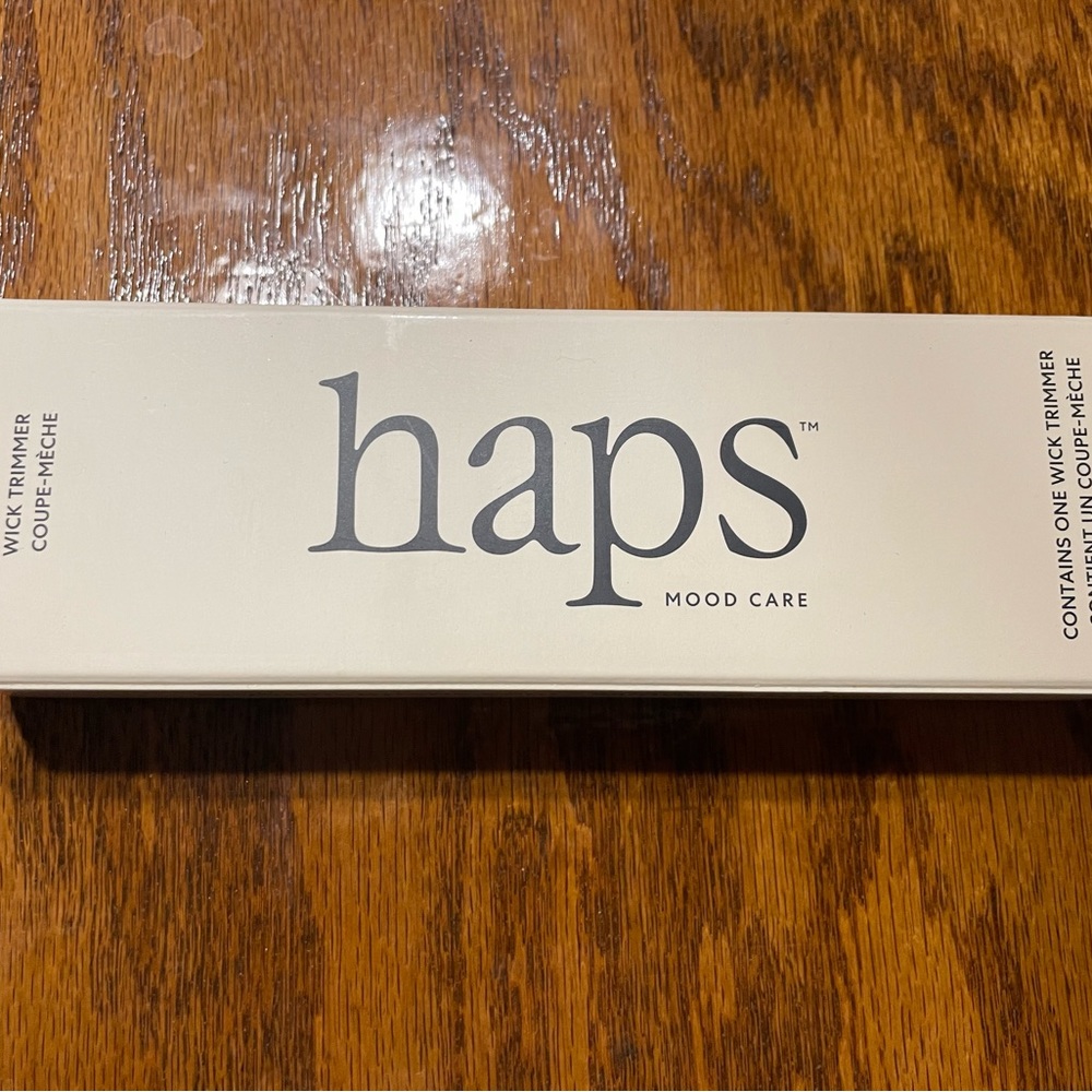 The HAPS Mood Care Candle Wick Trimmer is brand new
